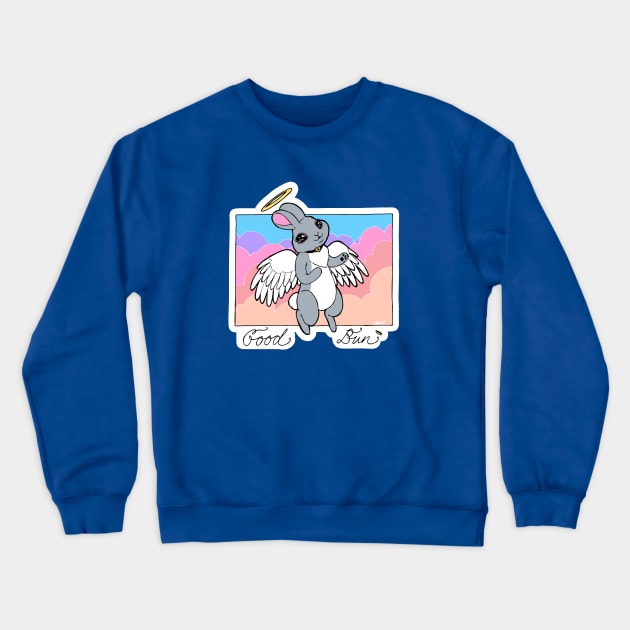 Good Bun - Angel Bunny on your Shoulder Crewneck Sweatshirt by Indi Martin